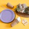 24 Count Lavender Paper Plates 7 Inch Round Solid Color Disposable Plates for Events